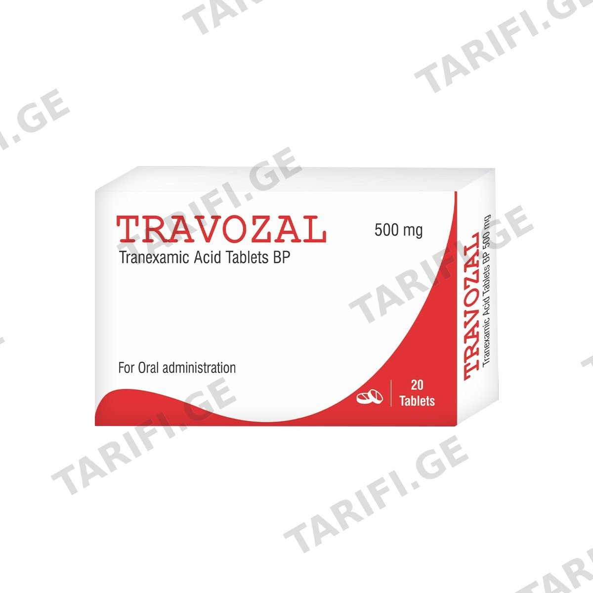 ტრავოზალი - Travozal 500მგ 20 ტაბლეტი