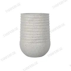 ქოთანი ყვავილის Mega Collections Titan Heron Egg Vase Rib Beige D53H70