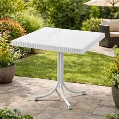 ბაღის მაგიდა PALMIYE RATTAN White 80x80x73 სმ