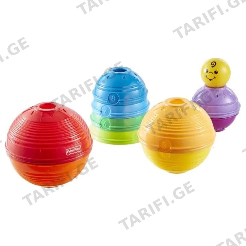 განმავითარებელი სათამაშო პირამიდა MATTEL W4472 STACK & ROLL CUPS 6 თვიდან