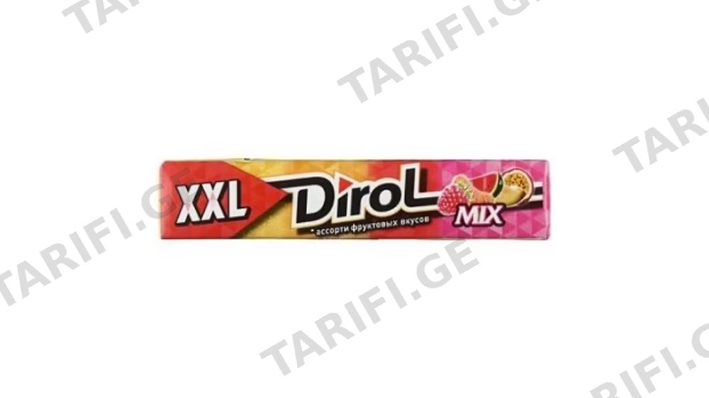 დიროლი/DIROL საღეჭი რეზინი XXL ხილის19გ