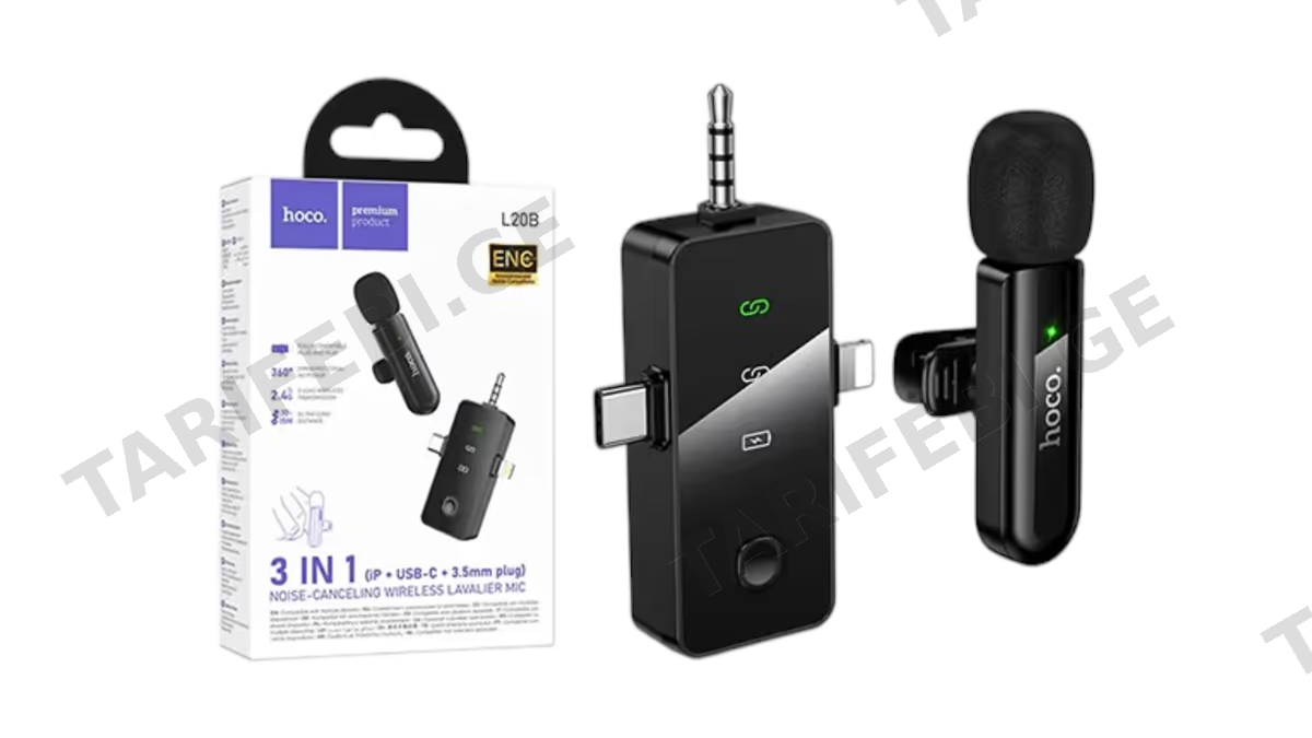 Hoco L20B Fair Wireless Microphone 3in1 უსადენო მიკროფონი (3754)