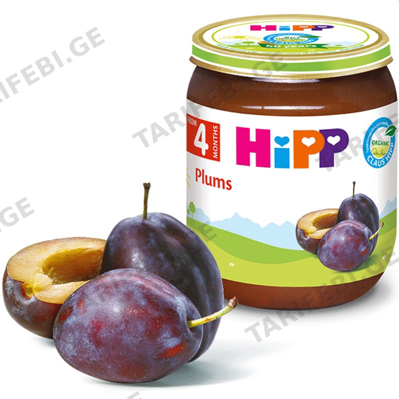 HIPP-ის ხილფაფა ქლიავი (4 თვიდან, 125 გრ)