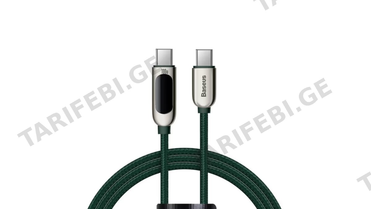 Baseus Display Fast Charging Data Cable Type-C to Type-C 100W 1m CATSK-B06