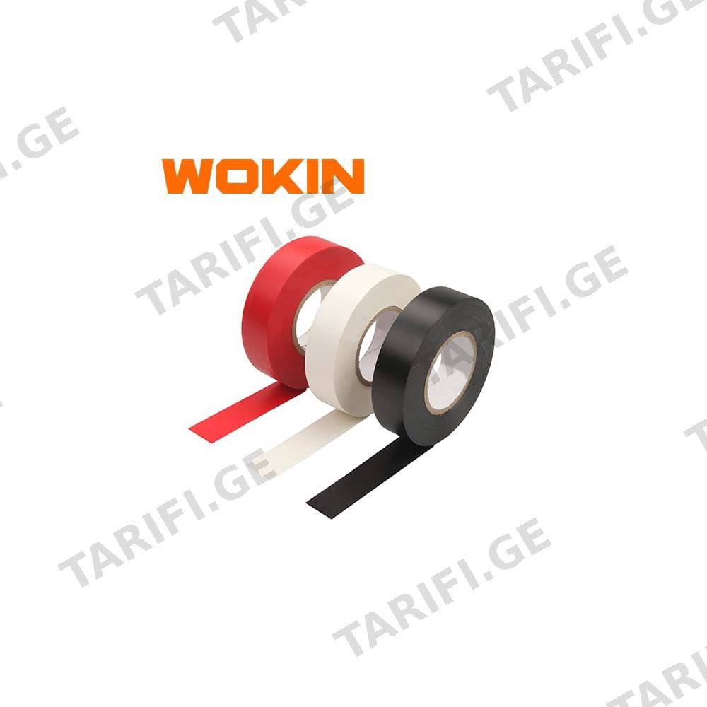 საიზოლაციო ლენტი Wokin 550001, 9.15m, PVC Insulating Tape, White