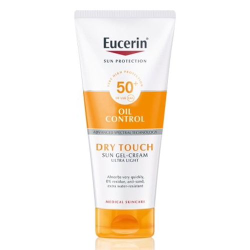 ეუცერინი - SUN Dry Touch ტანის მზისგან დამცავი SPF 50+ გელ-კრემი მსუბუქი 200მლ