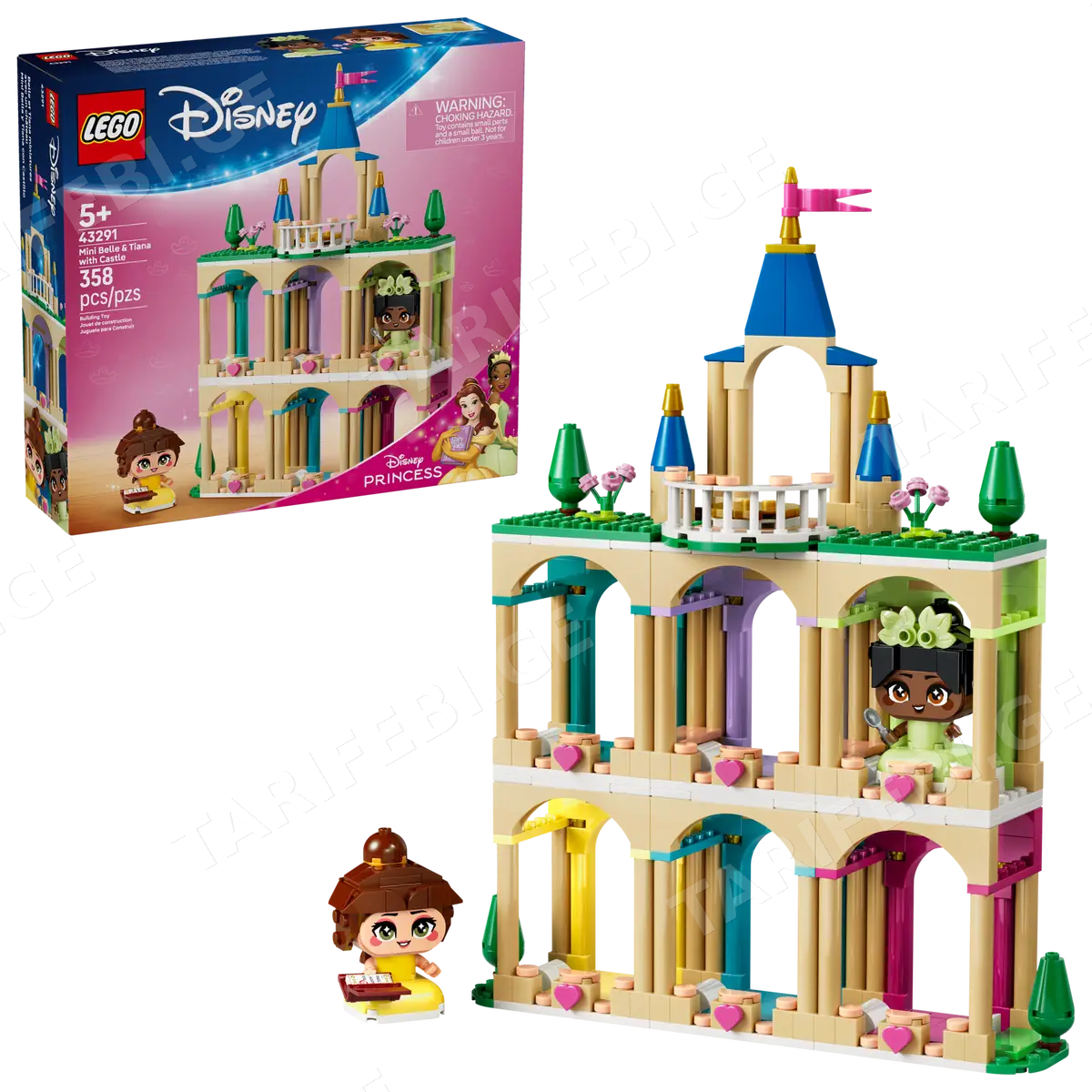 ასაწყობი კონსტრუქცია MINI BELLE & TIANA WITH CASTLE 43291 DISNEY