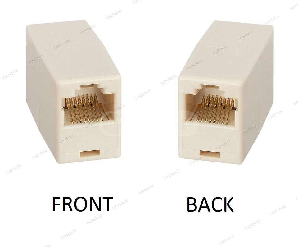 RJ45 Coupler Network Cable Joiner RJ45 Connector კაპლერი