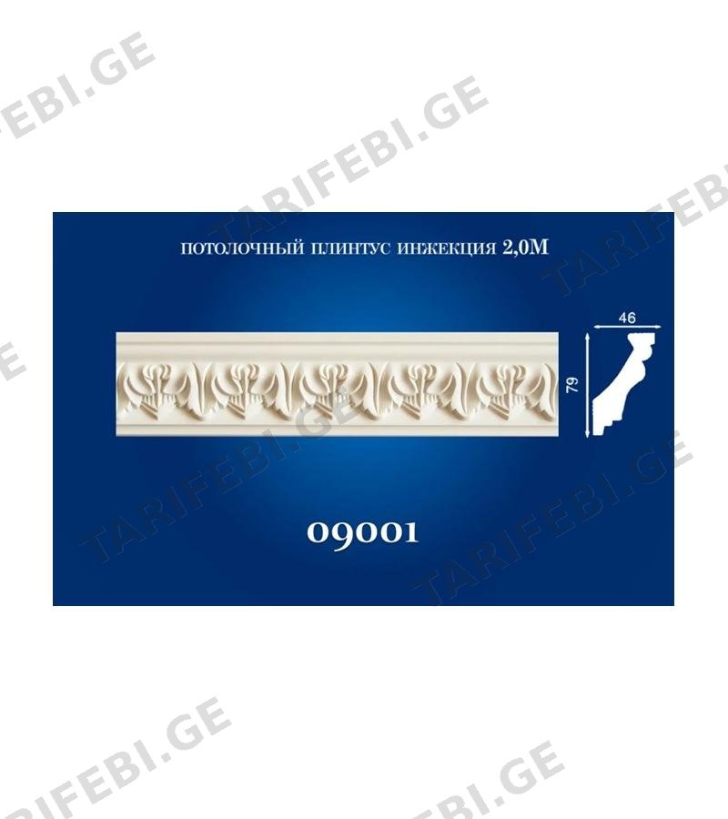 09001 - პენოპლასტის კარნიზი 46x79 2m.