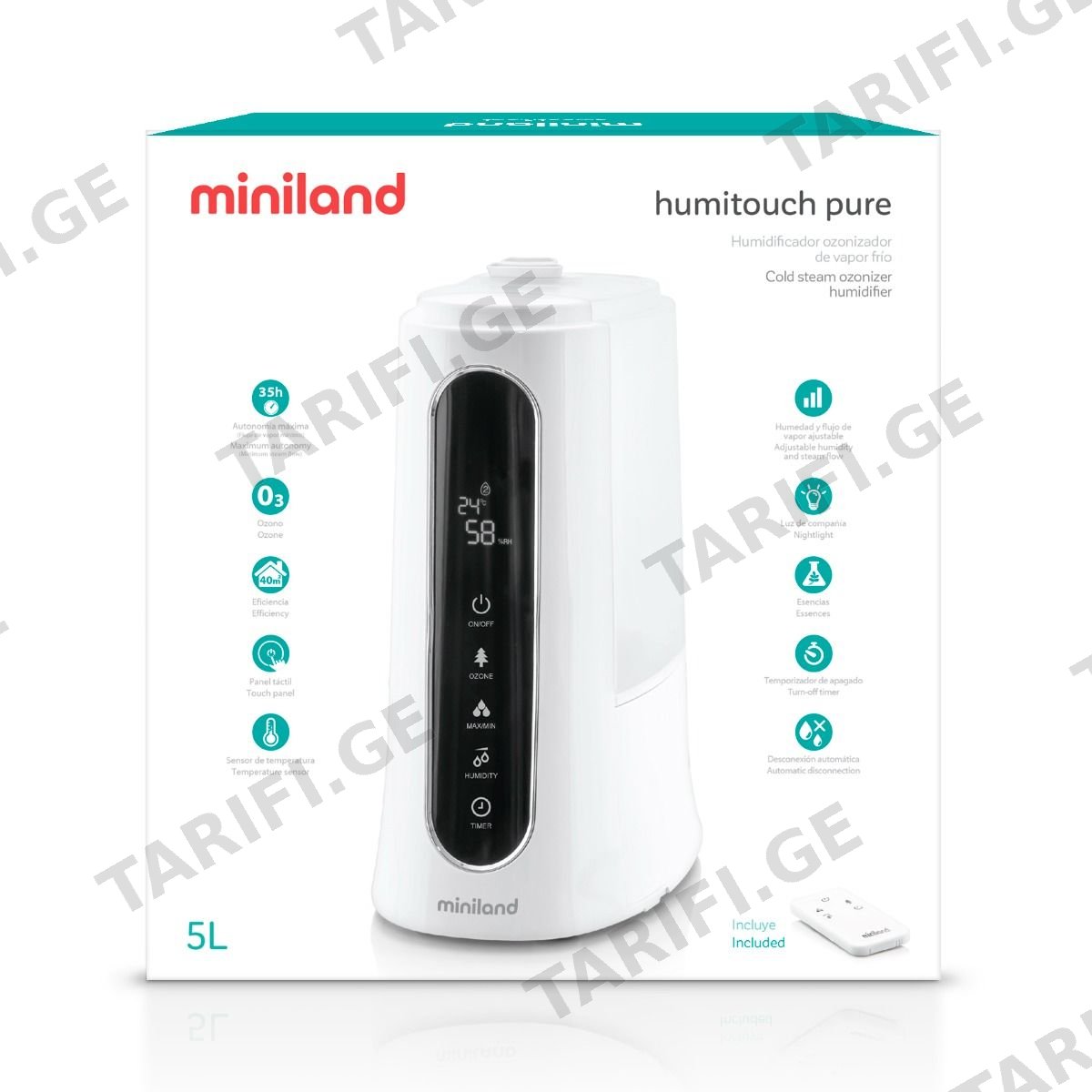 ჰაერის დამატენიანებელი Humitouch Pure 2081 მინილენდი - Miniland
