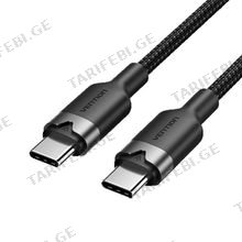 VENTION TRDBH USB 2.0 Type-C Male to Type-C Male 3A Cable 2M Aluminum Alloy Type