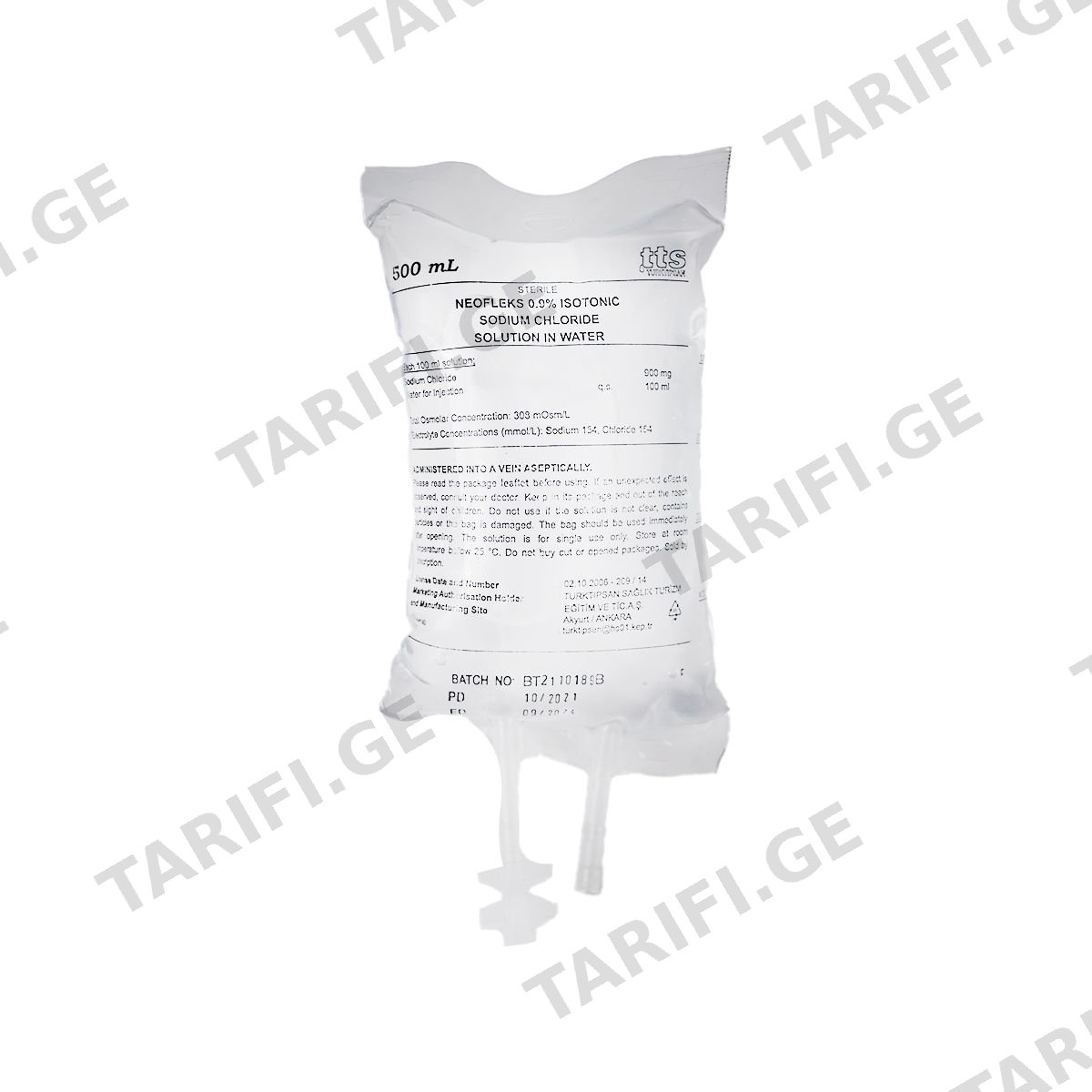 ნეოფლექსი - Neofleks NaCl 0.9% ხსნარი 500მლ