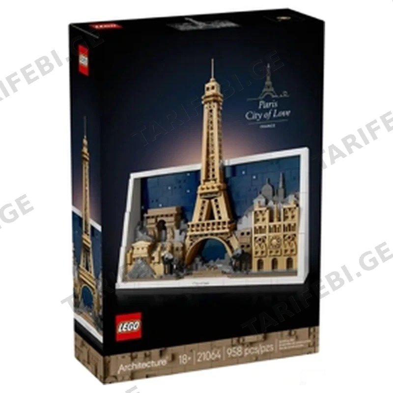 ასაწყობი კონსტრუქცია LEGO ARCHITECTURE PARIS 21064, 958 ნაწილი