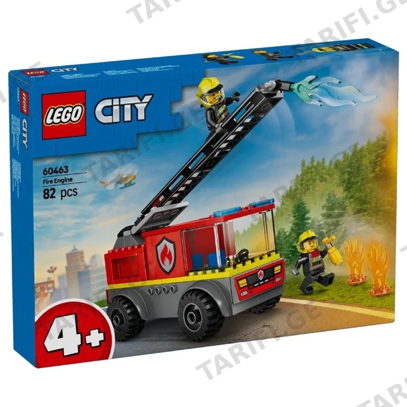 ასაწყობი კონსტრუქცია LEGO 60463 CITY სახანძრო მანქანა კიბით