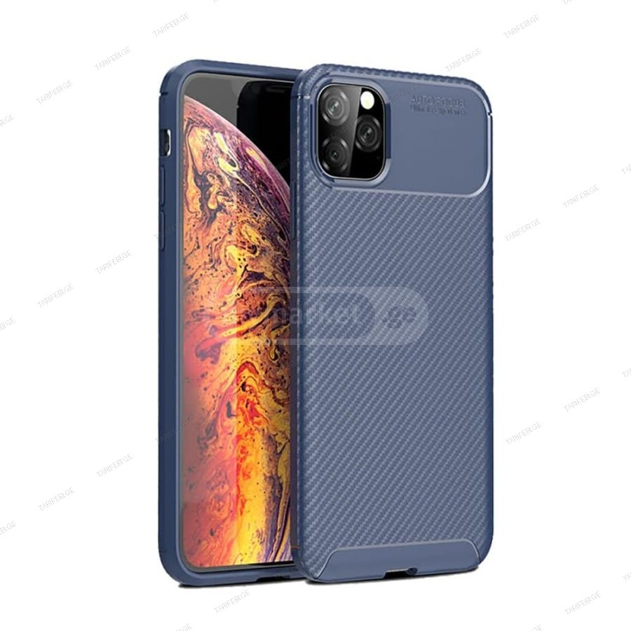 კარბონის ქეისი iPhone 11 Pro Focus Carbon Case - მუქი ლურჯი