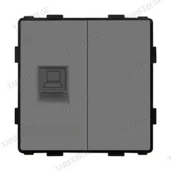 როზეტი ჩარჩოს გარეშე Socket Style 1 CAT6 RJ45 Internet ნაცრისფერი