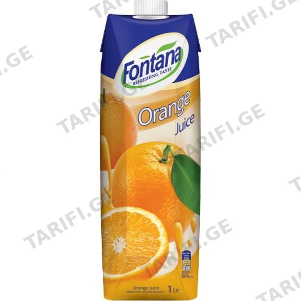 წვენი "FONTANA" ფორთოხალი 1ლ
