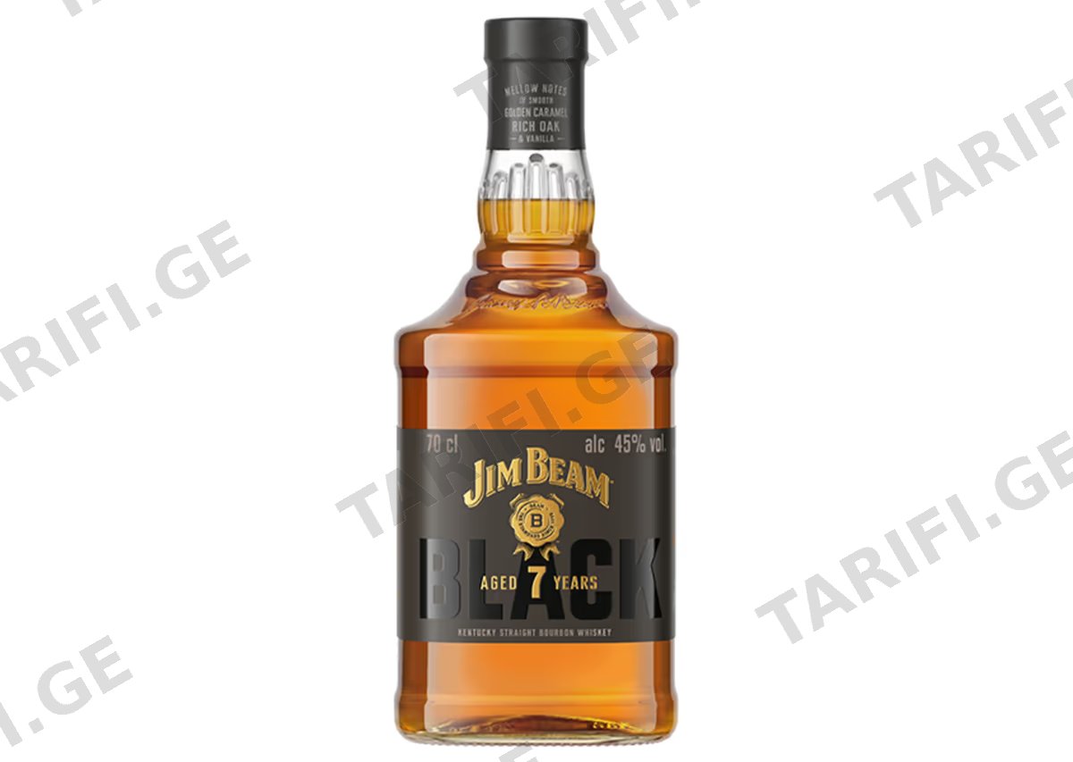 ბურბონი Jim Beam. Black 7 წლიანი - 0.7L