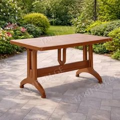 ბაღის მაგიდა PLASTIC TABLE BROWN 70x120 სმ