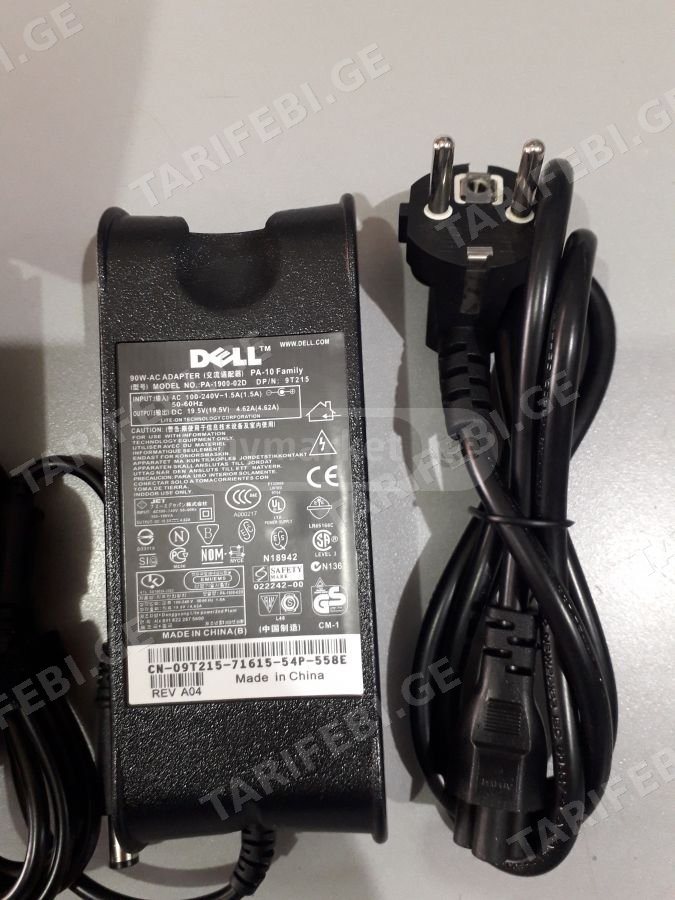 ნოუთბუკის დამტენი DELL 19.5V / 4.62A / 90W