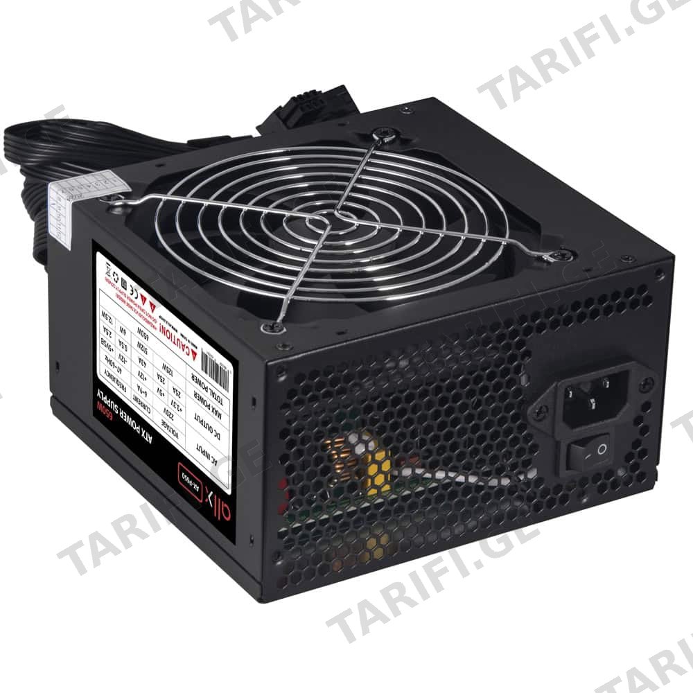 კვების ბლოკი ALLX AX-P500, 500W, Power Supply, Black