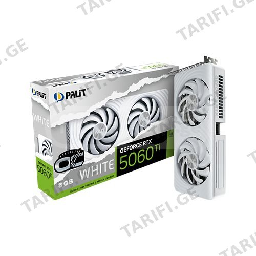 ვიდეობარათი - Palit RTX 5060 Ti 8 GB Dual Oc White