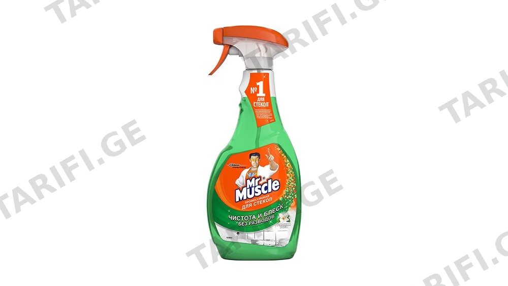 Mr. Muscle შუშის და სხვა ზედაპირის საწმენდი საშუალება მწვანე 530მლ