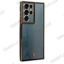 Samsung Galaxy S22 Ultra Liva lense Case სილიკონის ქეისი - შავი