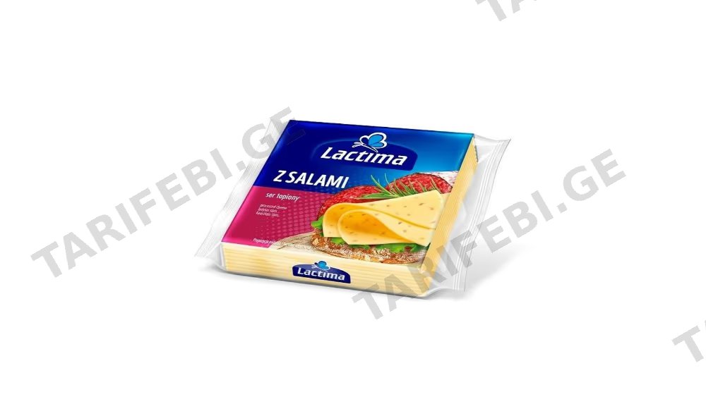 LACTIMA მდნარი ყველის ფენები სალამით-130გრ