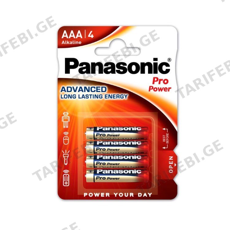 ელემენტი ალკალინი Panasonic LR03 ProPower AAA 4ც.