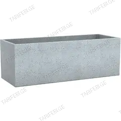 ქოთანი პლასტმასის ეზოს Scheurich 240/80 C-CUBE LONG Stony Grey