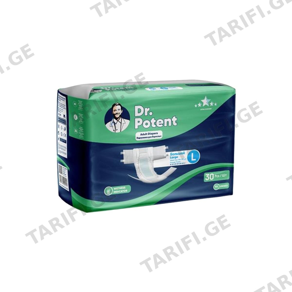 მოზრდილის საფენი L 30 ცალი 5797 დოქტორ პოტენტი - Dr. Potent