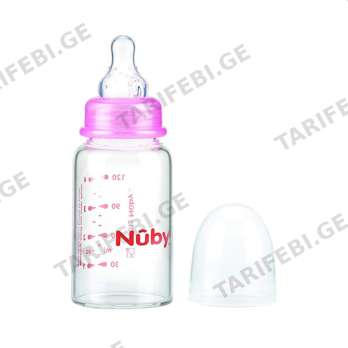 შუშის ბოთლი 120მლ ნუბი - Nuby