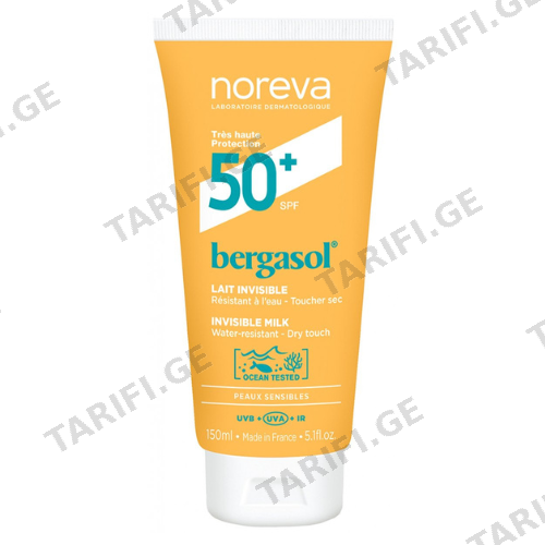 ნორევა - Bergasol მზისგან დამცავი რძე სახე/ტანის SPF50 150მლ