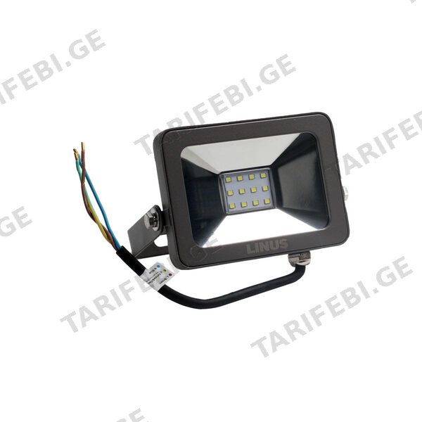 LED პროჟექტორი 10ვ 6500კ LINUS IP65 premium