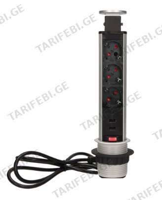 დამაგრძელებელი სამაგიდო ORNO 3х1,8მ USB Schuko 1349
