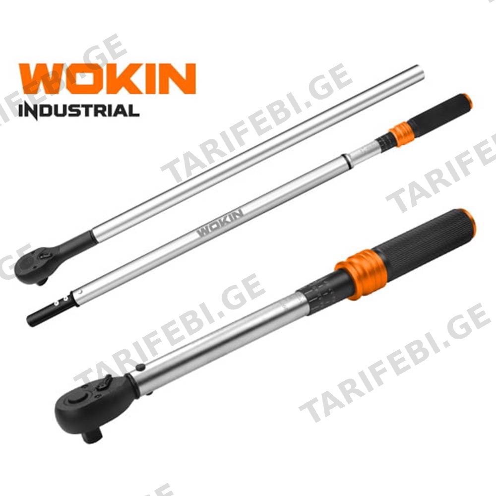 დინამომეტრული ქანჩის გასაღები Wokin 157501, 1/4″, 1-6N.M, Micrometer Torque Wrench With Reversible Ratchet (INDUSTRIAL), Silver