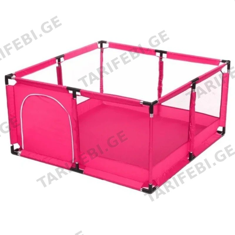 სათამაშო მოედანი საწოლ-მანეჟი GOLDEN CHILD L-158-PINK 120X120 სმ ვარდისფერი