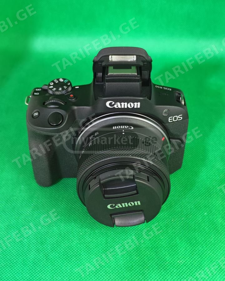 Canon EOS R50 Mirrorless Camera with 18-45mm Lens (Black)