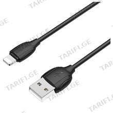 BOROFONE BX19 Benefit charging data cable for Lightning Black