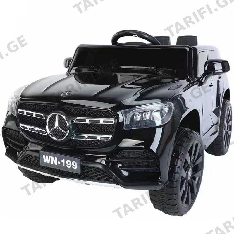 ბავშვის ელექტრო მანქანა MERCEDES WN-199 (D199-B) ტყავის სავარძლით