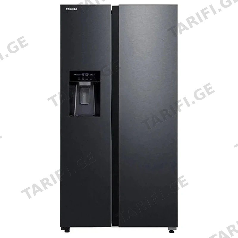 მაცივარი SIDE-BY-SIDE TOSHIBA GR-RS755WI-PMJ(05) 568 ლ A++ კლასი შავი Black