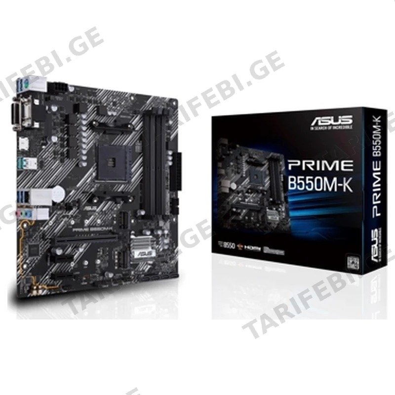 დედა დაფა ASUS PRIME B550M-K AM4 SOCKET, DDR4, DUAL M.2, MICRO ATX