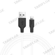 HOCO X21 Silicone lightning charging cable black＆white
