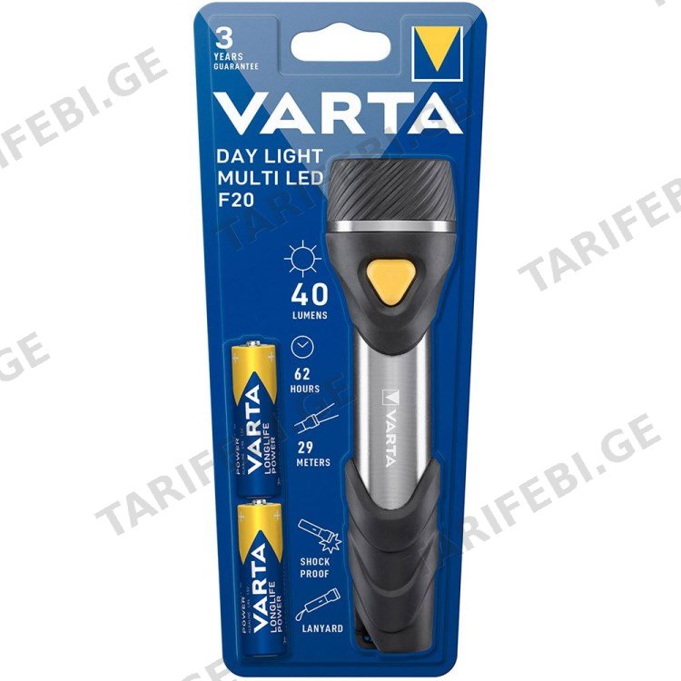 შუქდიოდური ფანარი Varta F20 5W