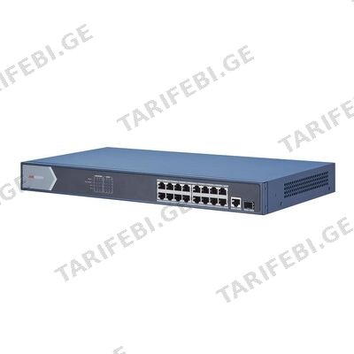 სვიჩი Poe Hikvision,DS-3E0518P-E,(B) 16 Port, Gigabit, Unmanaged