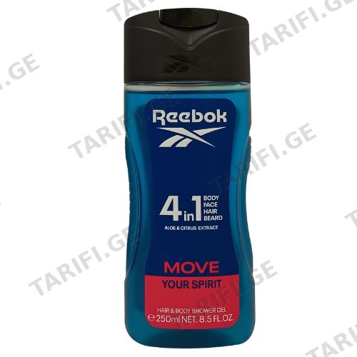 რიბოკი - მამაკაცის შხაპის გელი 4X1-ში Move 250მლ