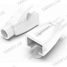 VENTION IODW0-50 RJ45 Strain Relief Boots White PVC Type 50 Pack ქსელის კაბელის დამცავი