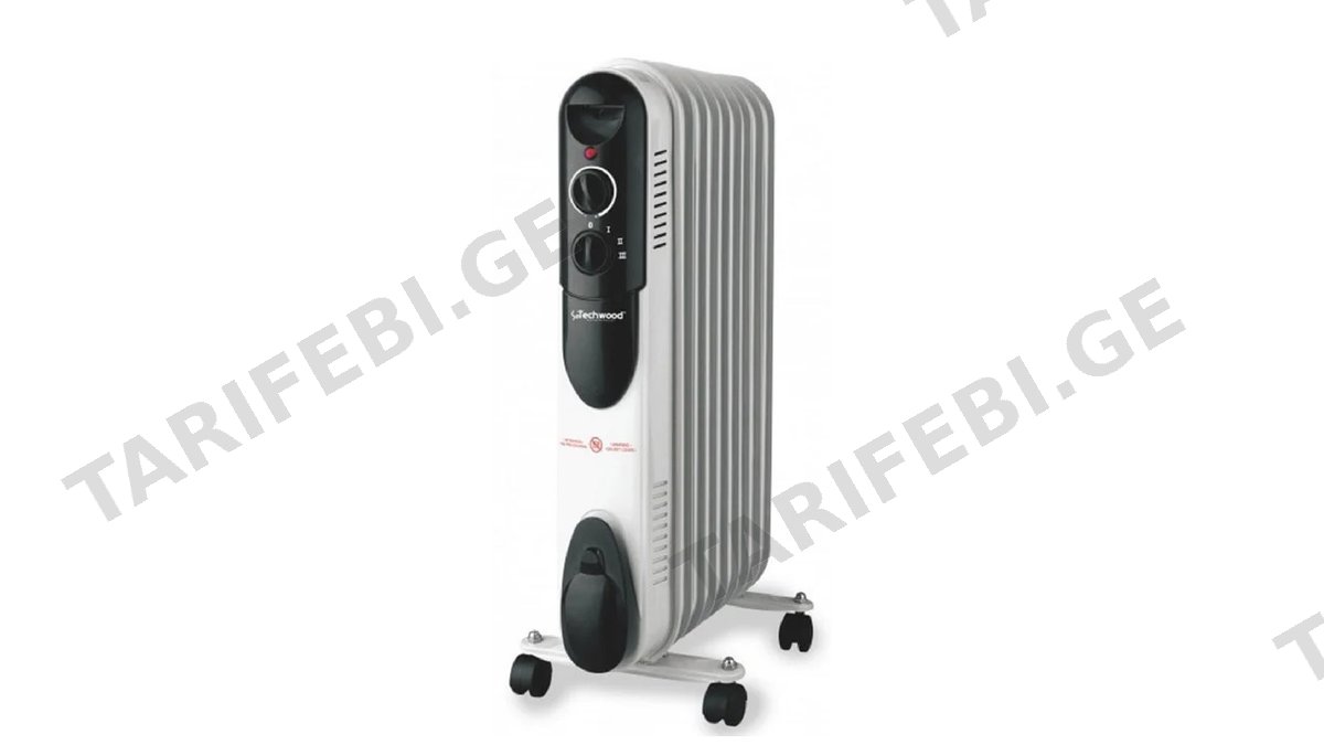 ზეთის რადიატორი Techwood TCG-2023, 2000W, 18m², Oil Radiator, White