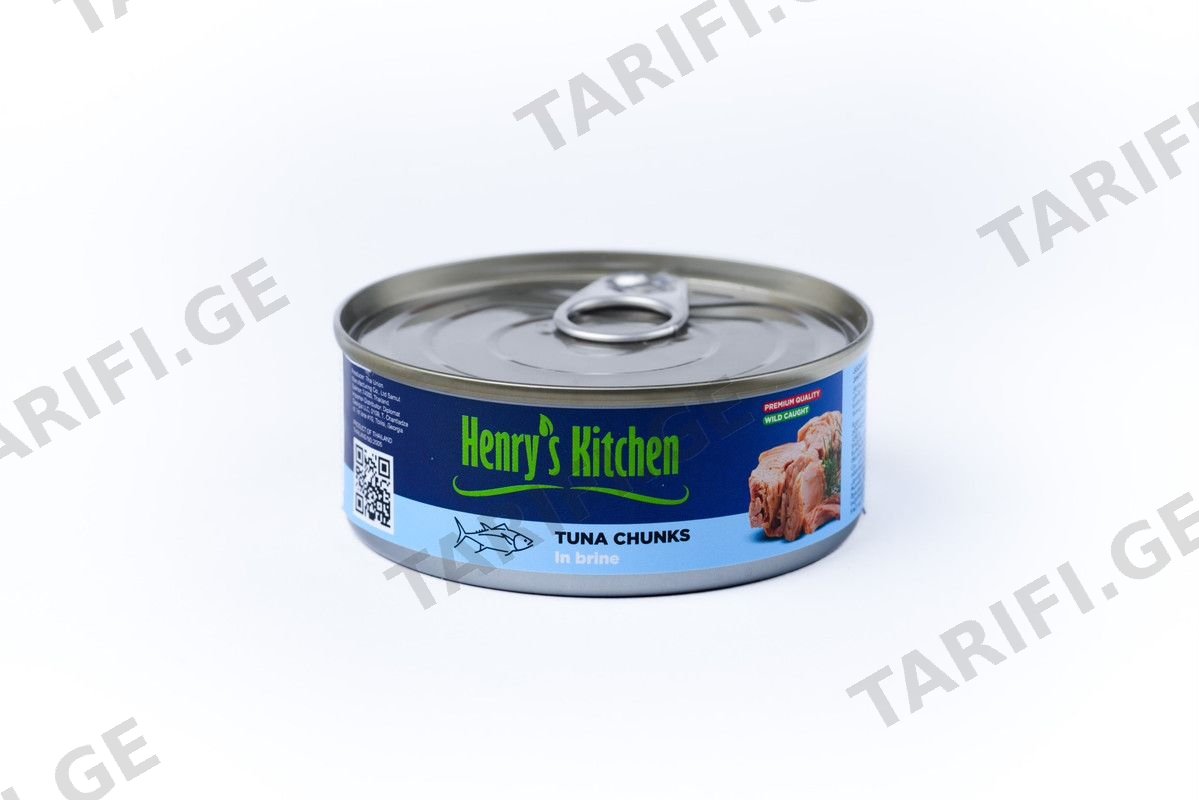 თევზის კონსერვი /Henry's Kitchen/თინუსის ფილე წყალში/140გრ
